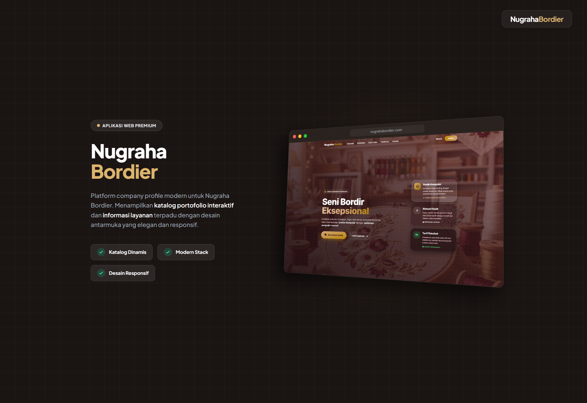 Nugraha Bordier - E-Commerce Jasa Bordir