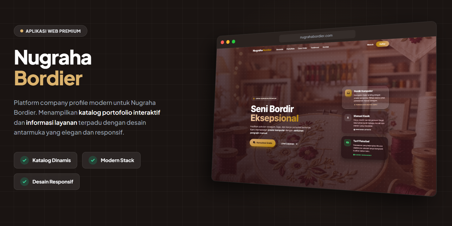 Nugraha Bordier - E-Commerce Jasa Bordir