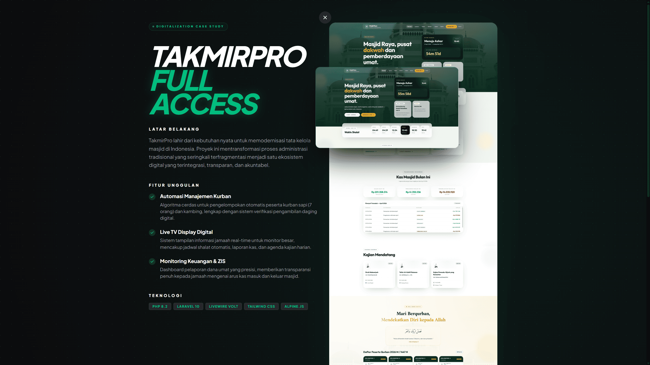TakmirPro - Sistem Manajemen Masjid Terpadu & TV Display